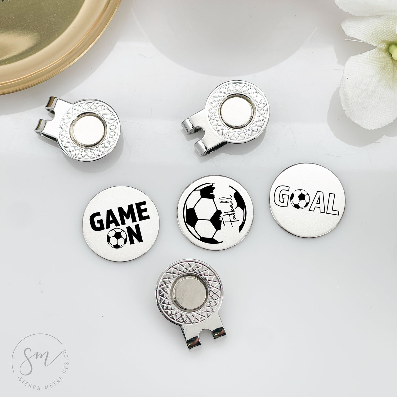 Soccer Golf Ball Marker Set of 3