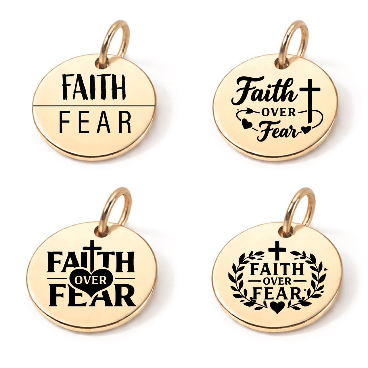 Faith Over Fear Charm Set