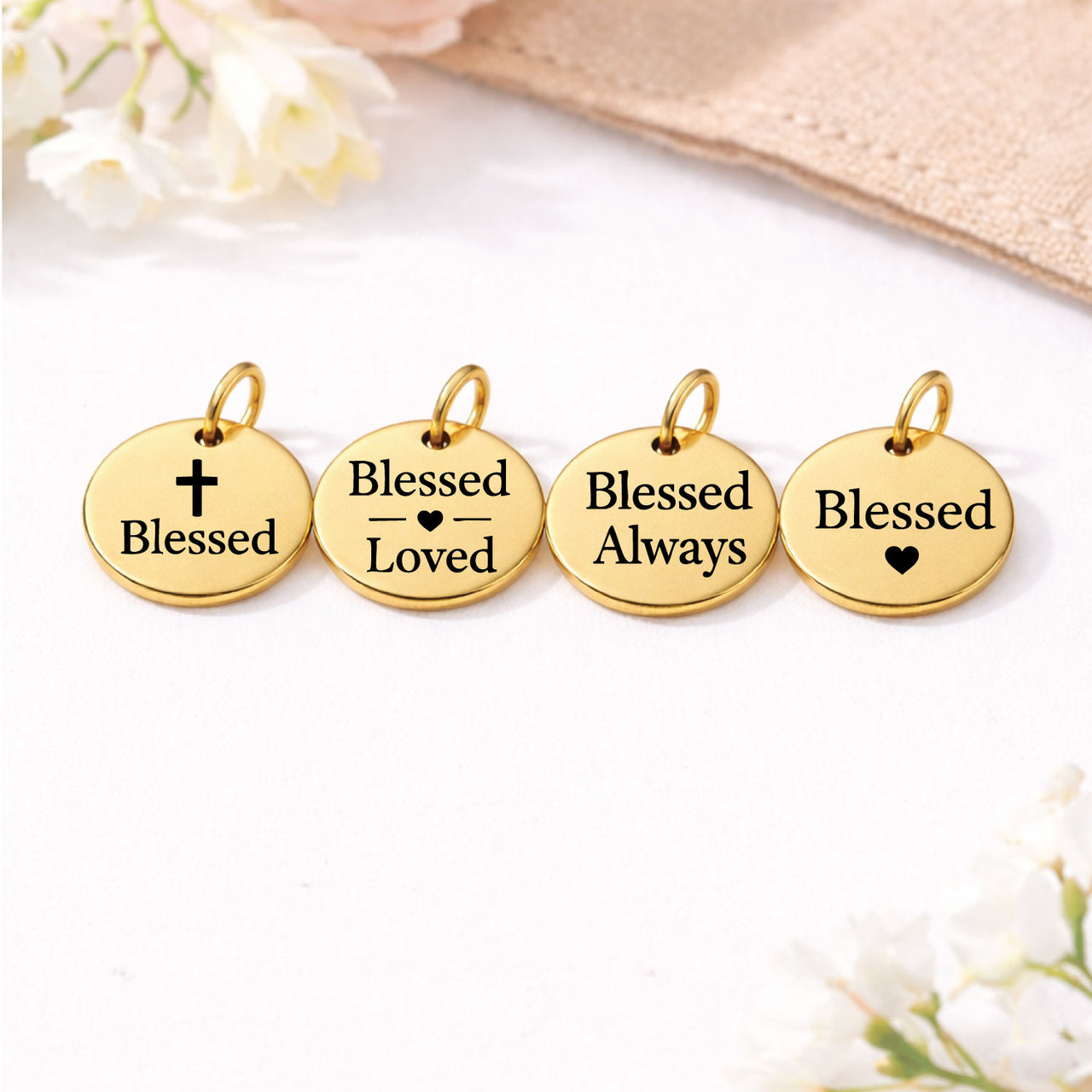 “Blessed” Charm Set