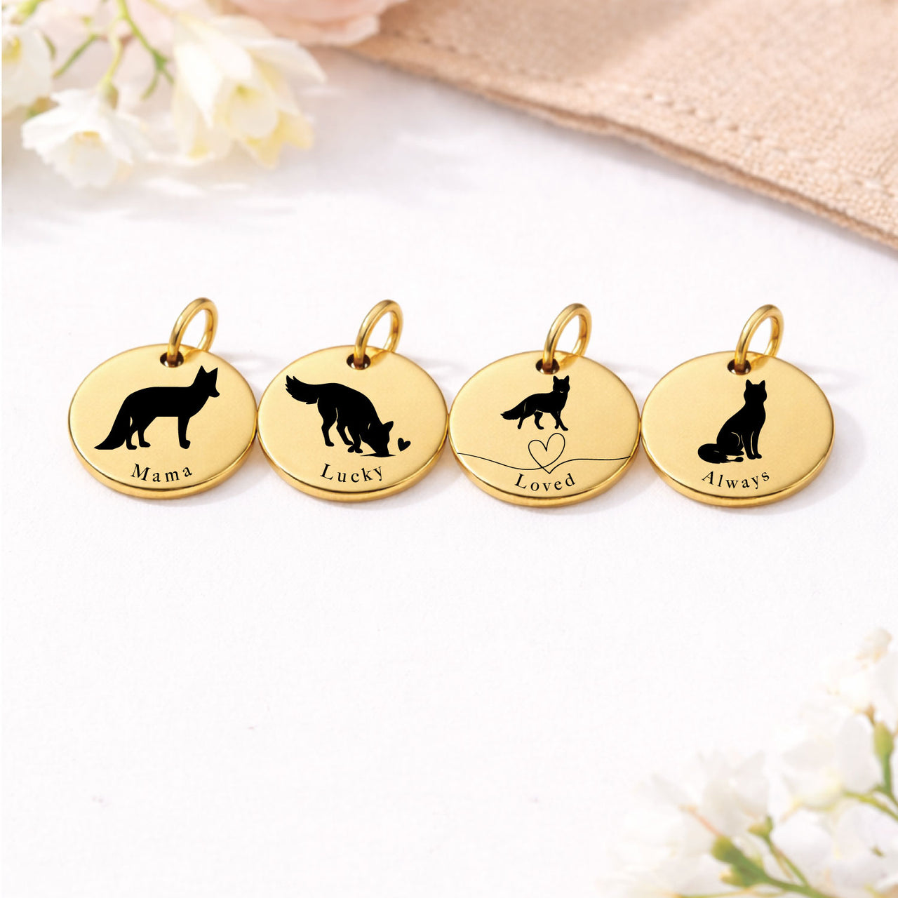 Mama Fox Charm Set
