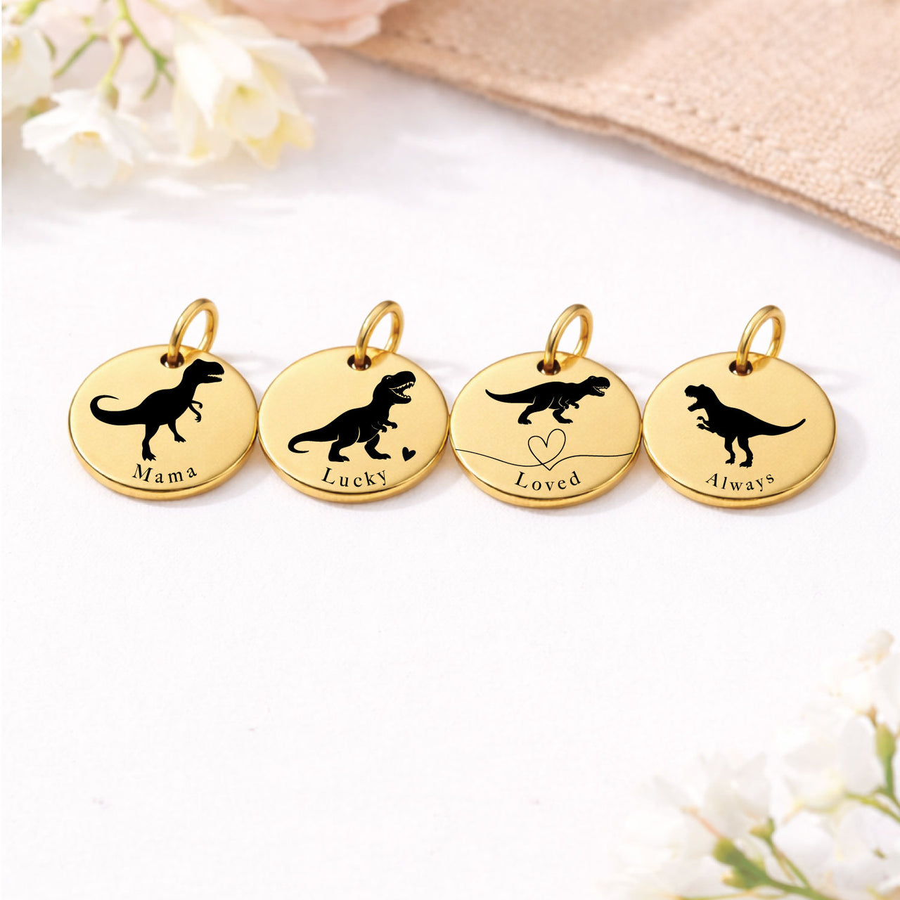 Mama Dino Charm Set