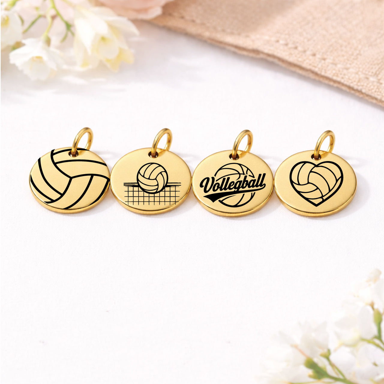 Volleyball Sports Charm Set