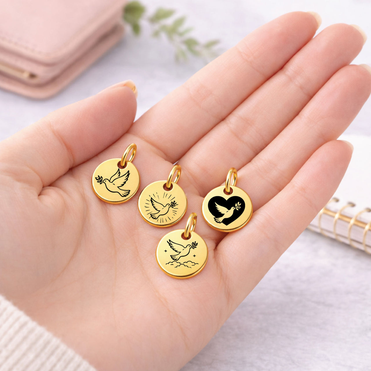 Dove Charm Set