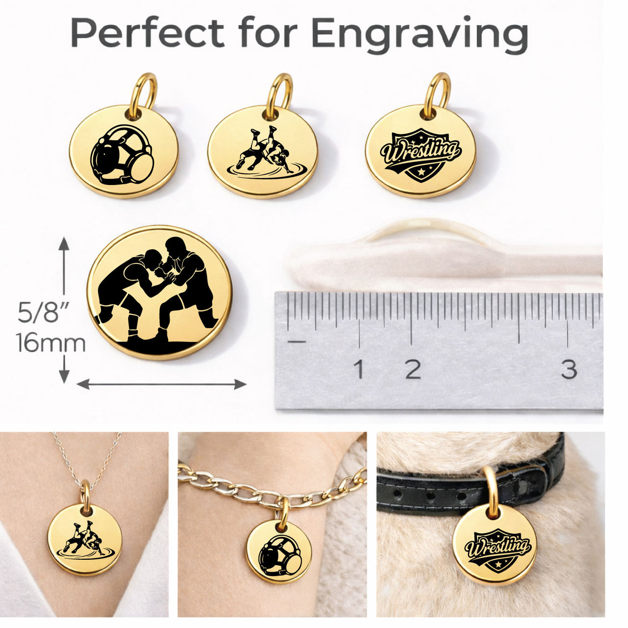 Wrestling Sports Charm Set