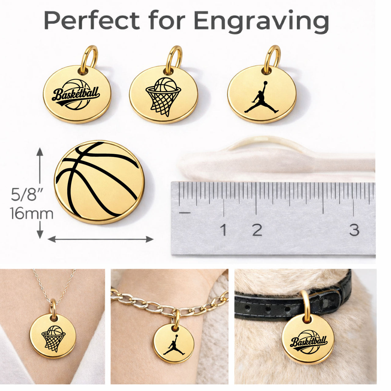 Basketball Sports Charm Set