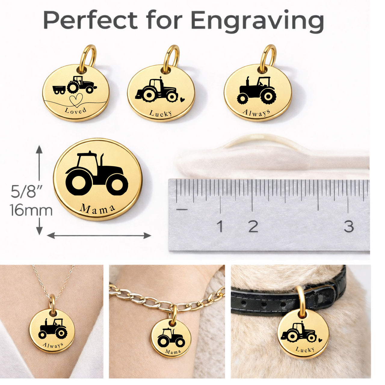 Mama Tractor Charm Set