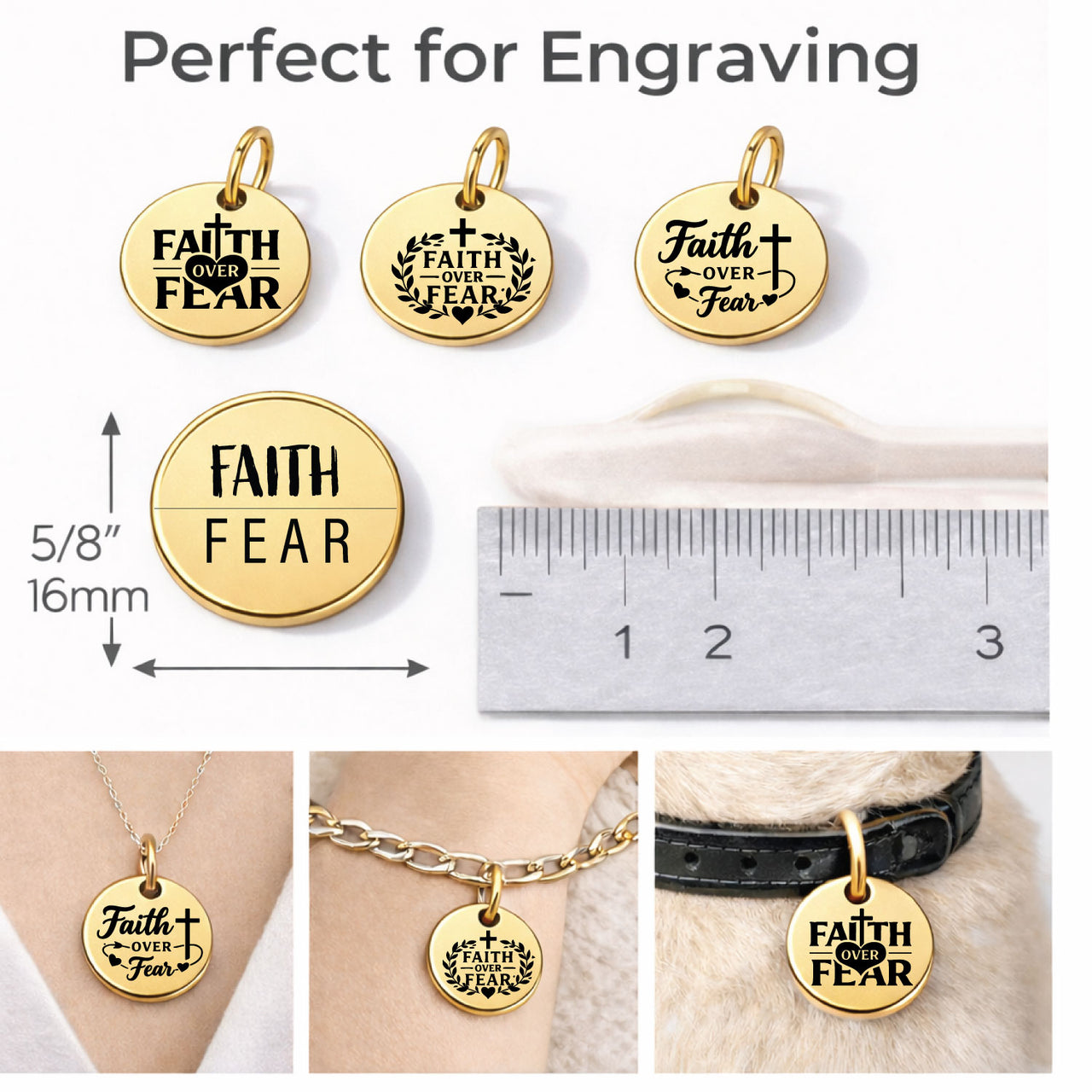 Faith Over Fear Charm Set
