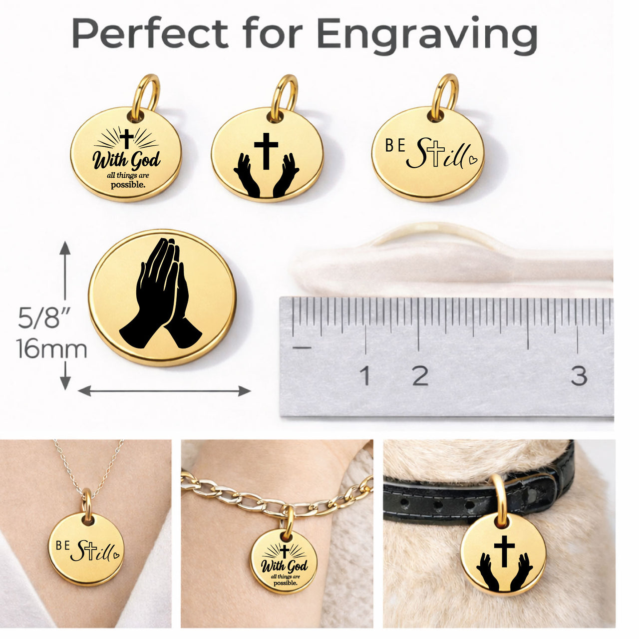 “Pray” Charm Set