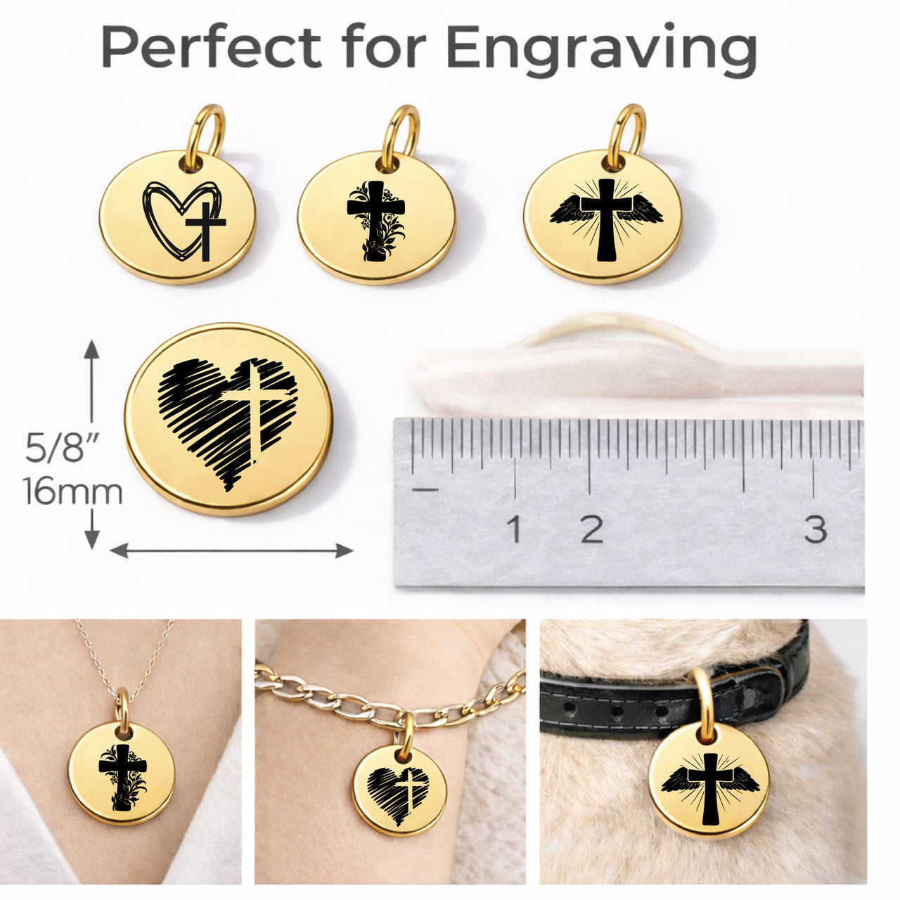 Cross Christian Charm Set