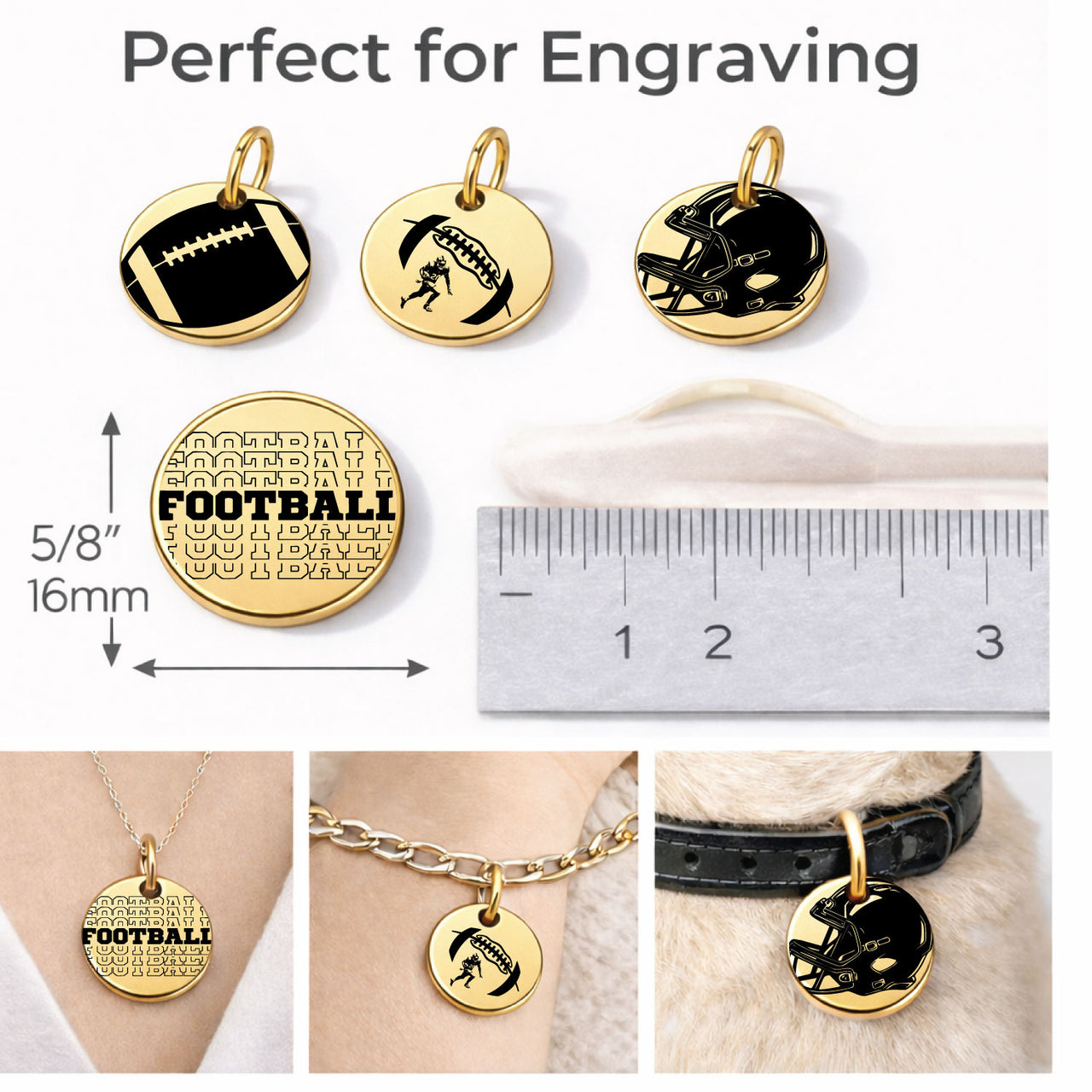 Football Sports Charm Set