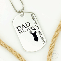 Thumbnail for Dog Tag Hunting In Heaven Necklace