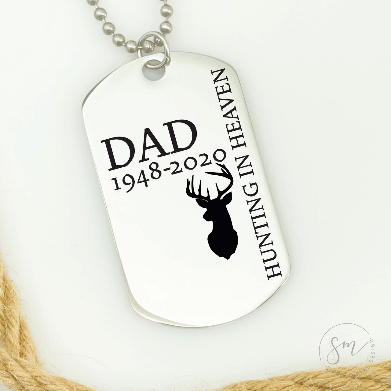 Dog Tag Hunting In Heaven Necklace