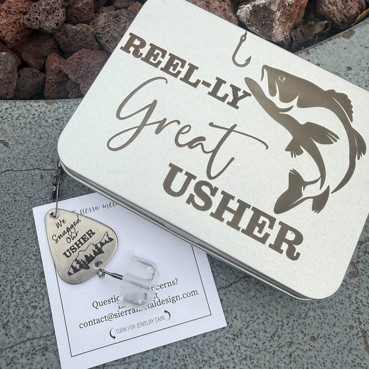 Usher Fishing Lure + Tin