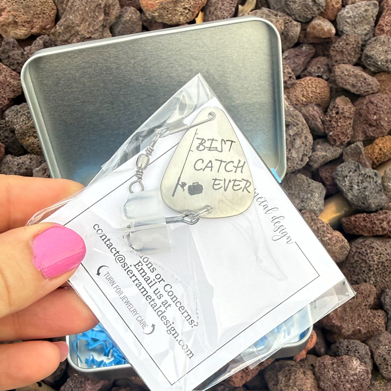 The Lawton Fishing Lure + Tin