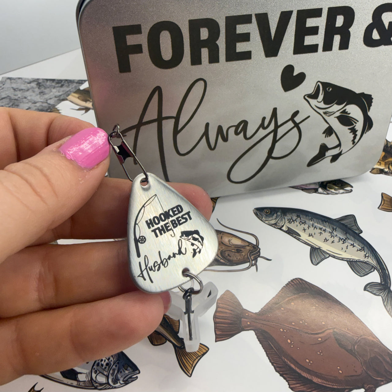 Huntsville Husband Fishing Lure + Tin