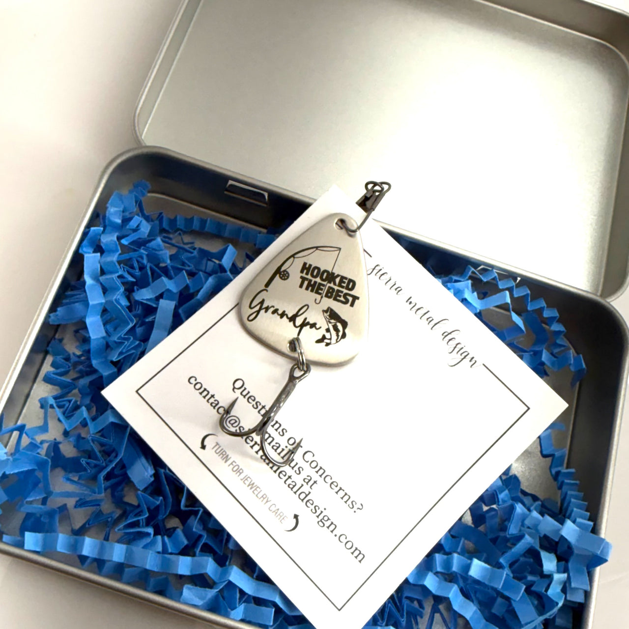 Huntsville Grandpa Fishing Lure + Tin