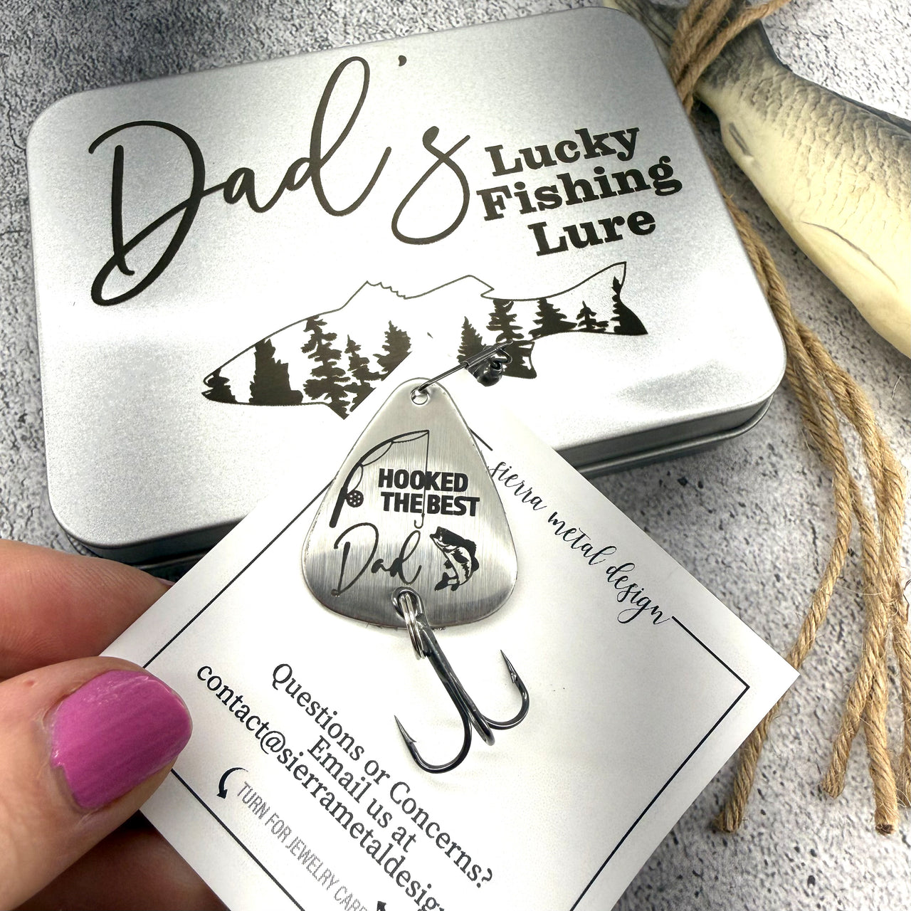 Huntsville Dad Fishing Lure + Tin