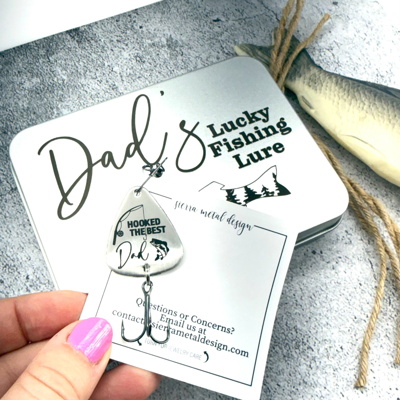 Huntsville Dad Fishing Lure + Tin