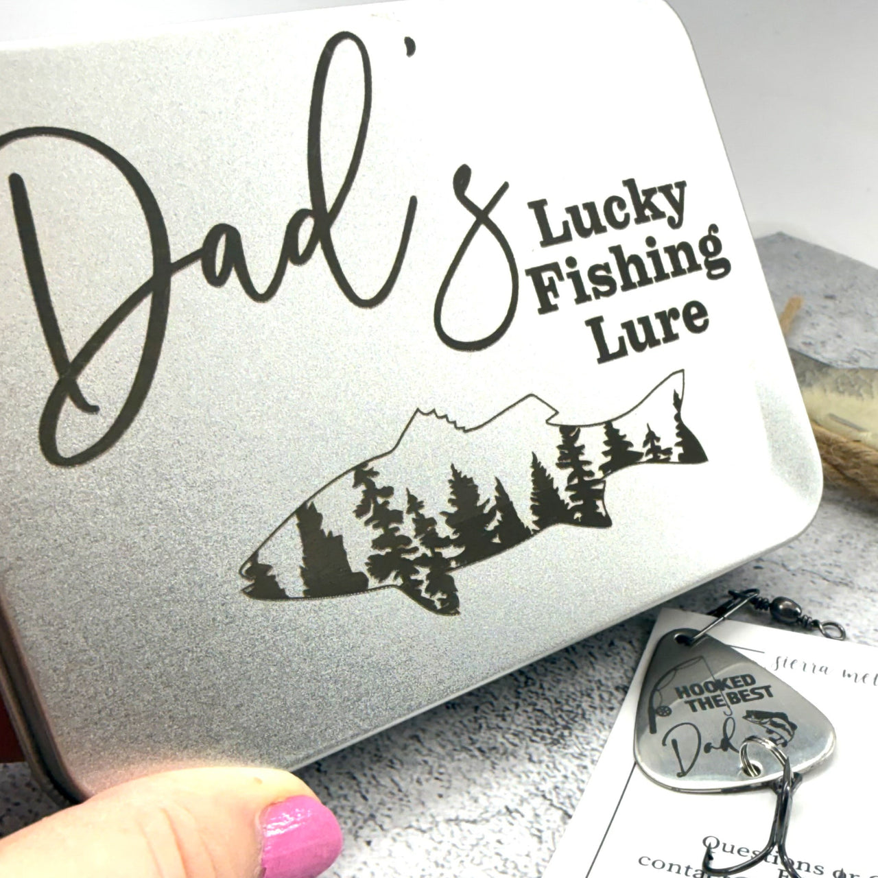 Huntsville Dad Fishing Lure + Tin