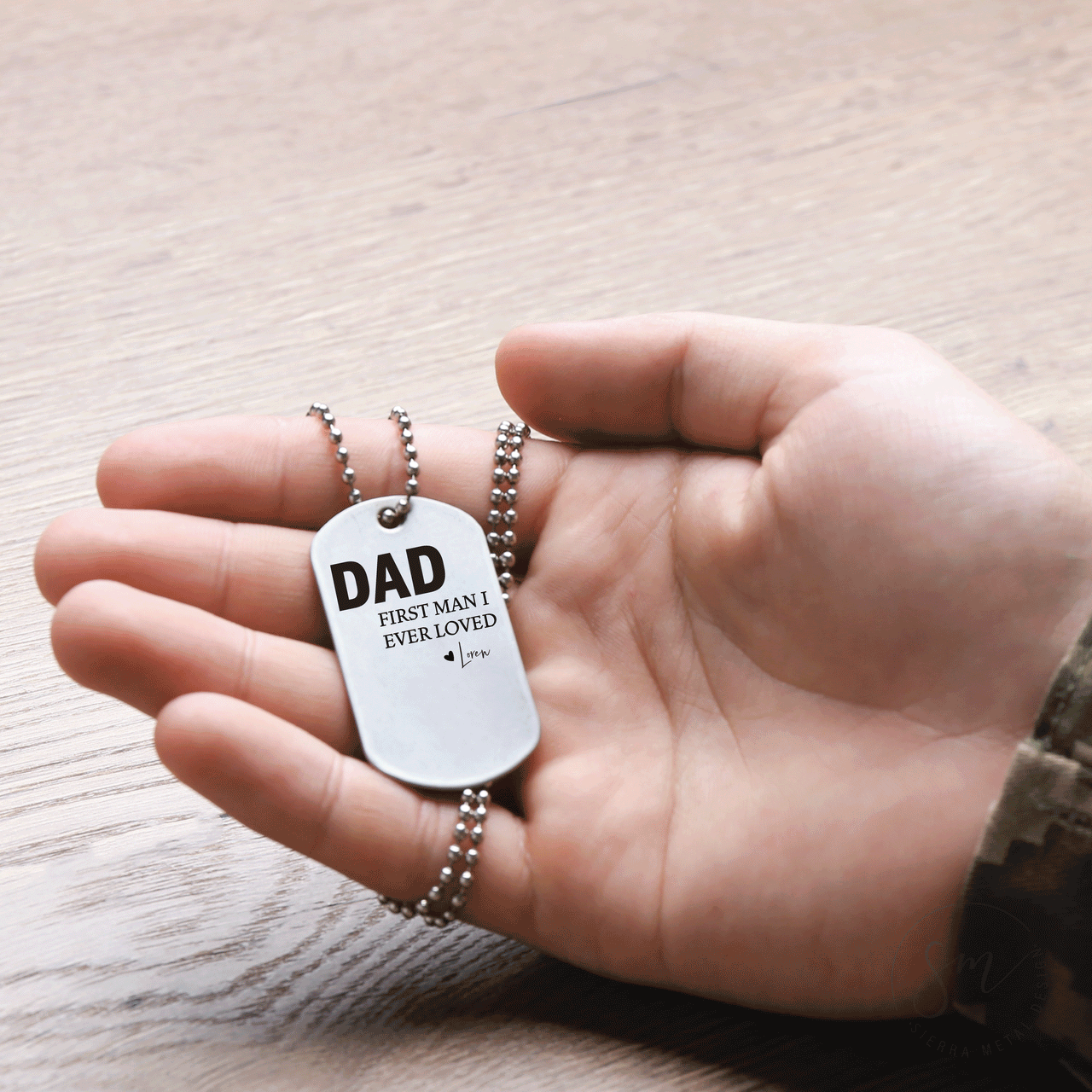 Dog Tag First Man I Ever Loved Necklace