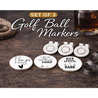 Thumbnail for “I Move You More” Golf Ball Marker Set of 3