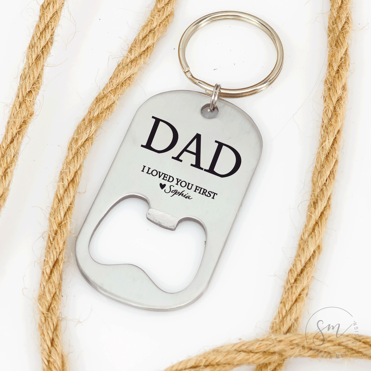 I Loved You First Bottle Opener Keychain