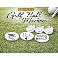 Thumbnail for “I Love You to the Moon and Back” Golf Ball Marker Set of 3