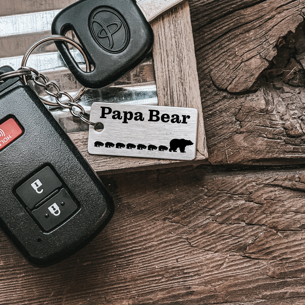 Papa Bear Keychain