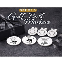 Thumbnail for Small Plane Pilot Golf Ball Marker Set of 3