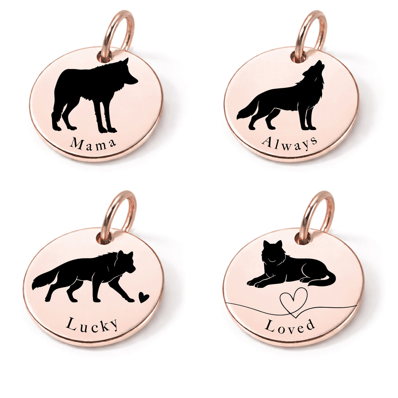 Mama Wolf Charm Set