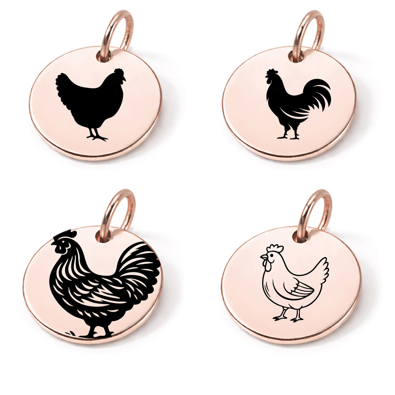 Farm Chicken Charm Set