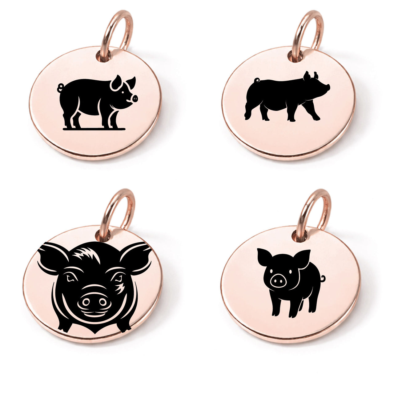 Farm Pig Charm Set