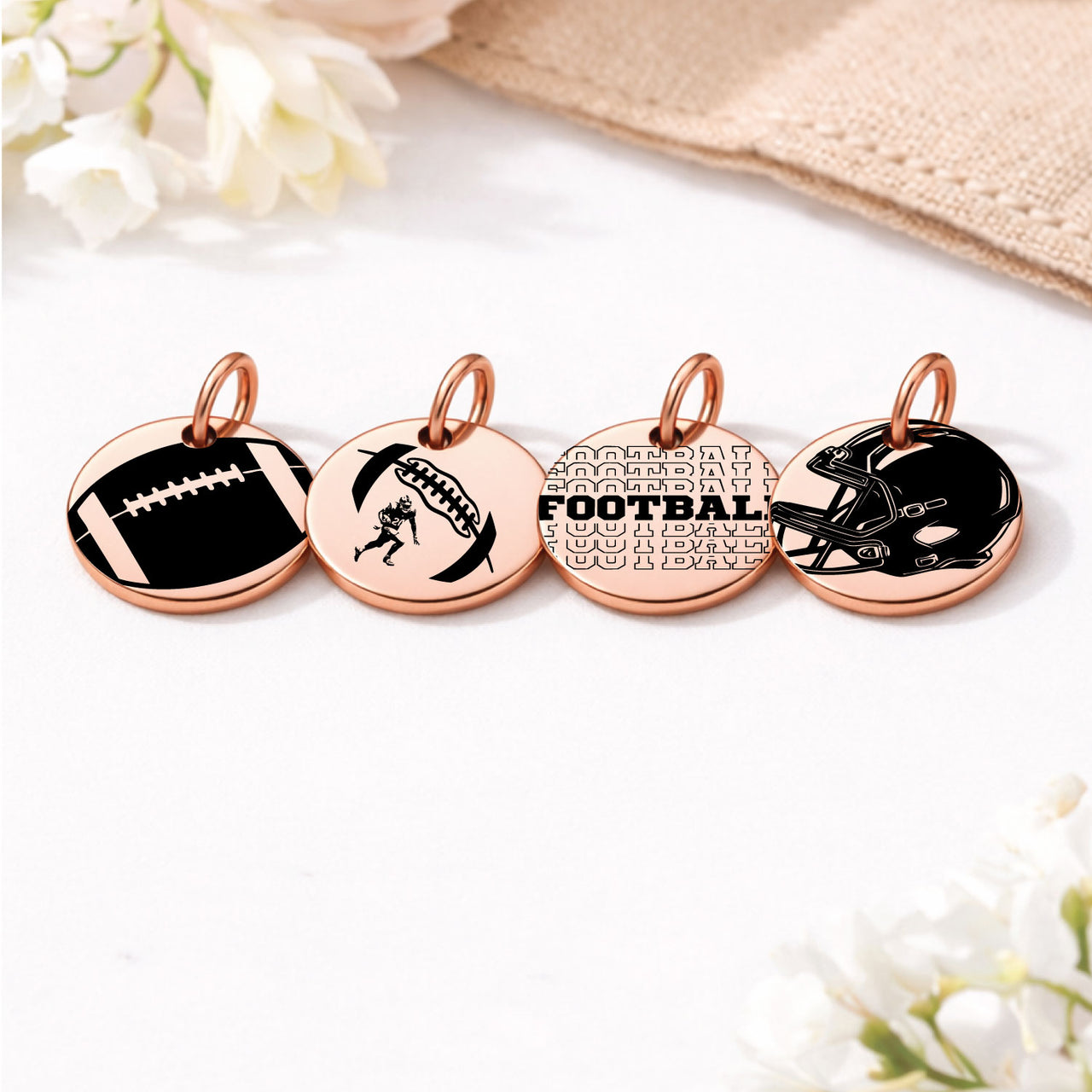 Football Sports Charm Set