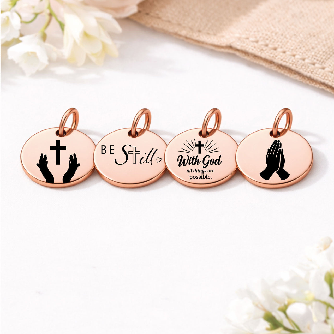 “Pray” Charm Set