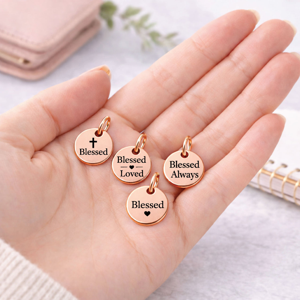 “Blessed” Charm Set
