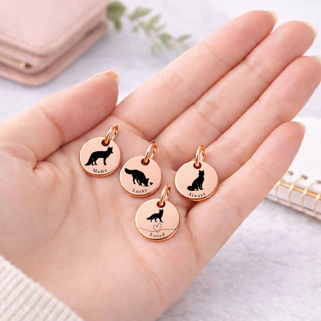 Mama Fox Charm Set