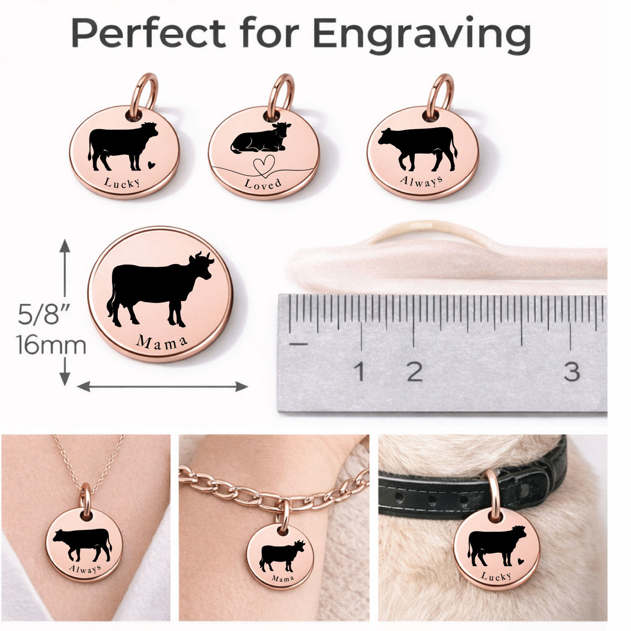 Mama Cow Charm Set