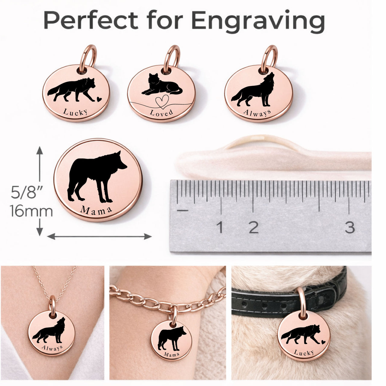 Mama Wolf Charm Set