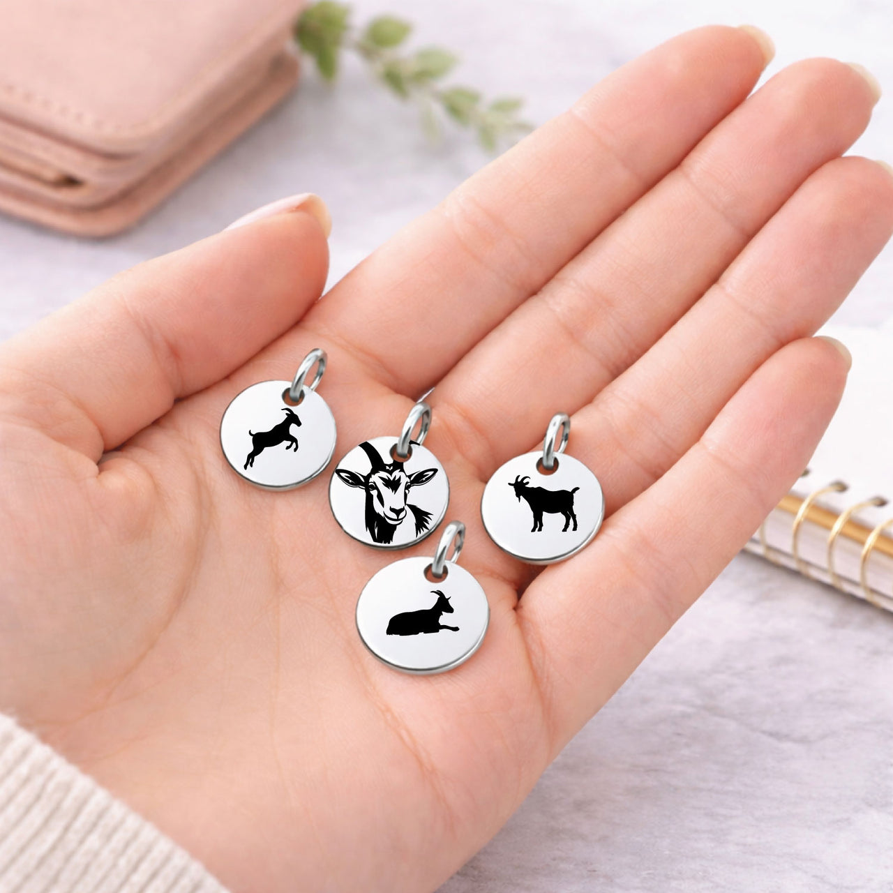 Farm Goat Charm Set