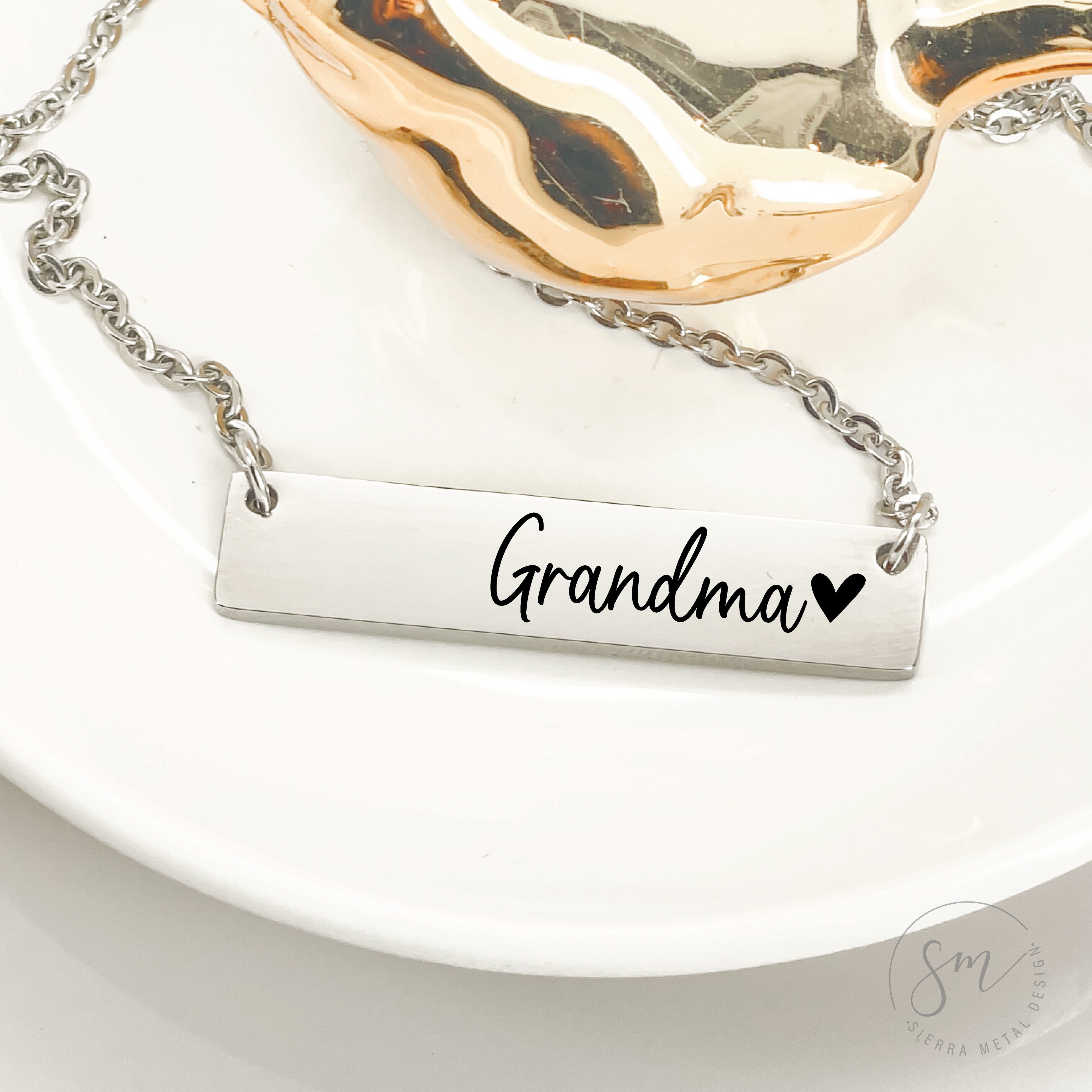 Name Necklace Font Grandmother Necklace Child Name Necklace