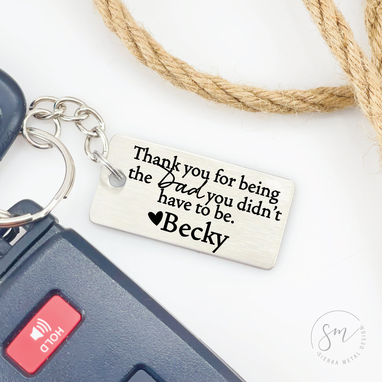 Thank You For Being The Dad You Didn't Have To Be Keychain