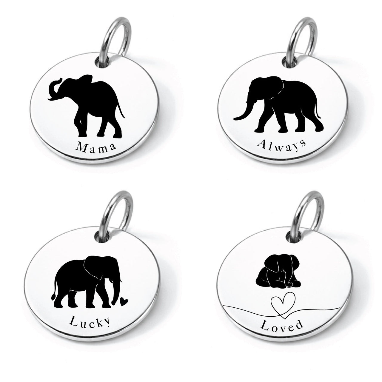 Mama Elephant Charm Set
