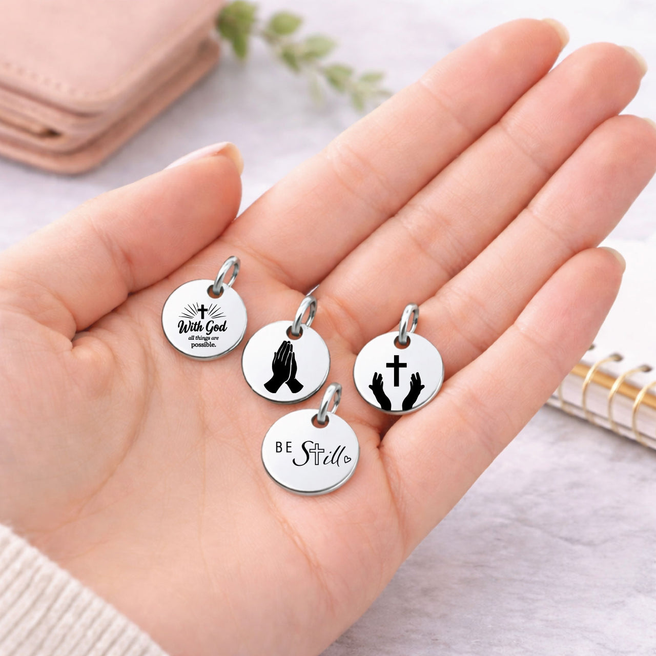 “Pray” Charm Set