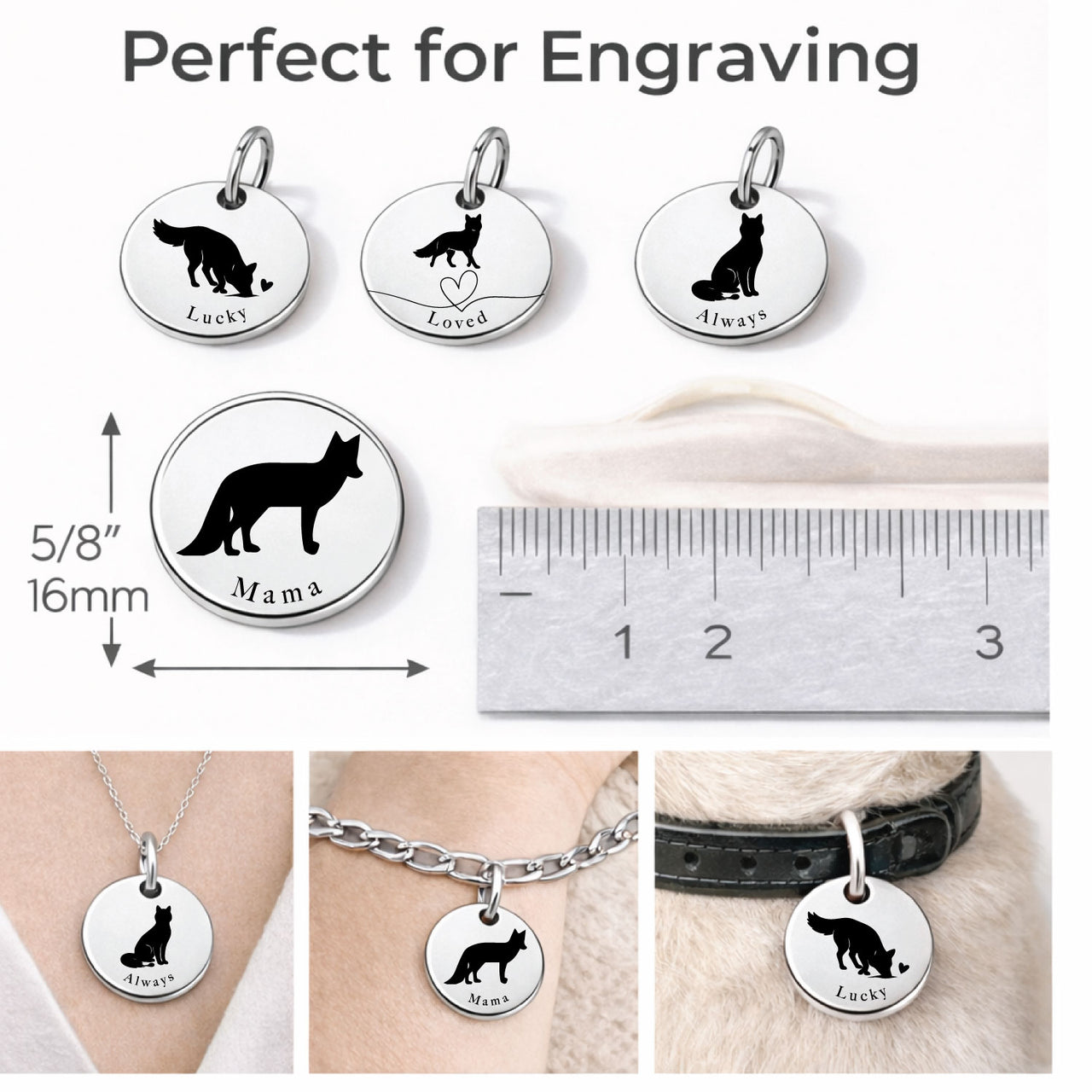 Mama Fox Charm Set