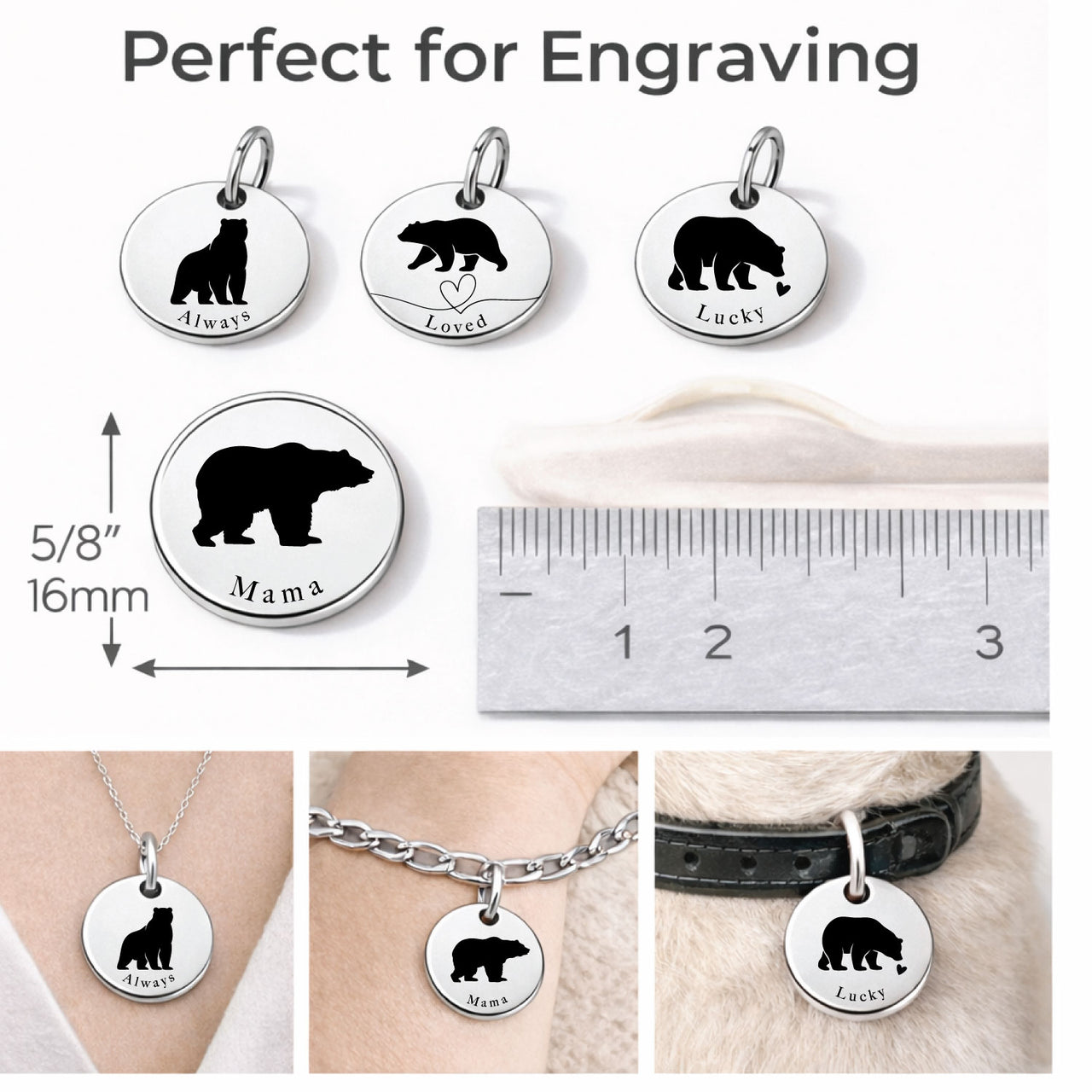 Mama Bear Charm Set