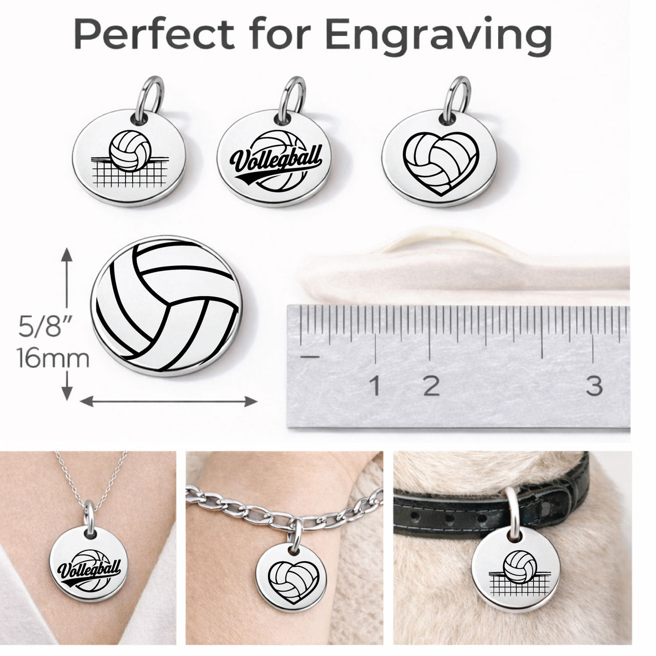 Volleyball Sports Charm Set