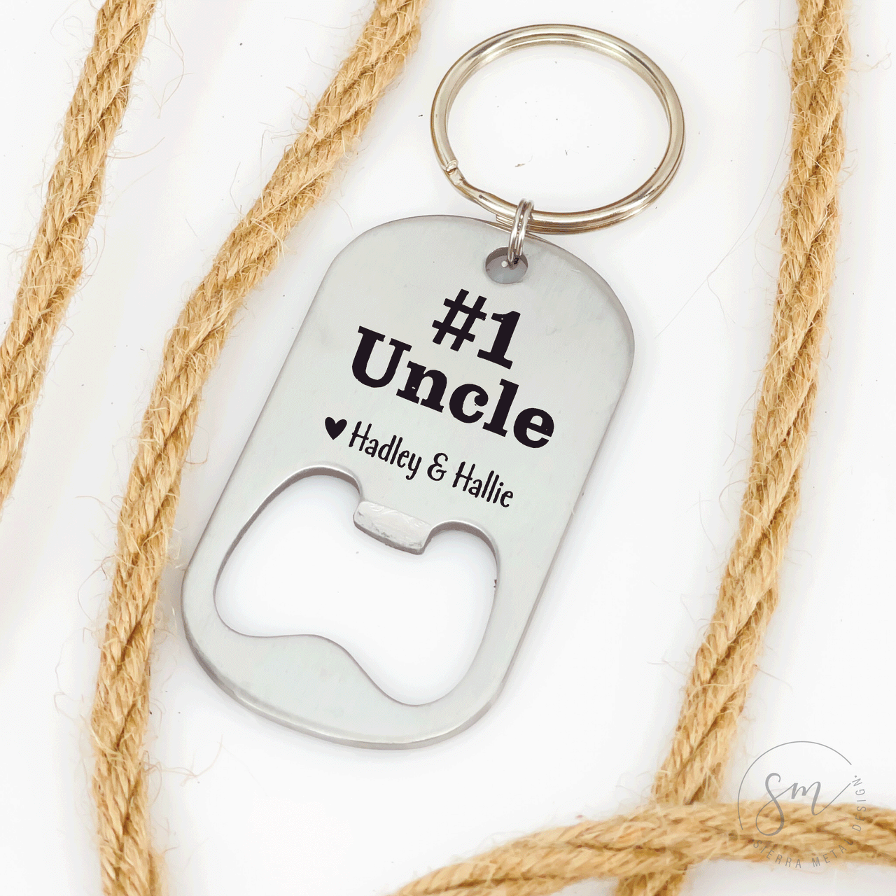 #1 Uncle Bottle Opener Keychain