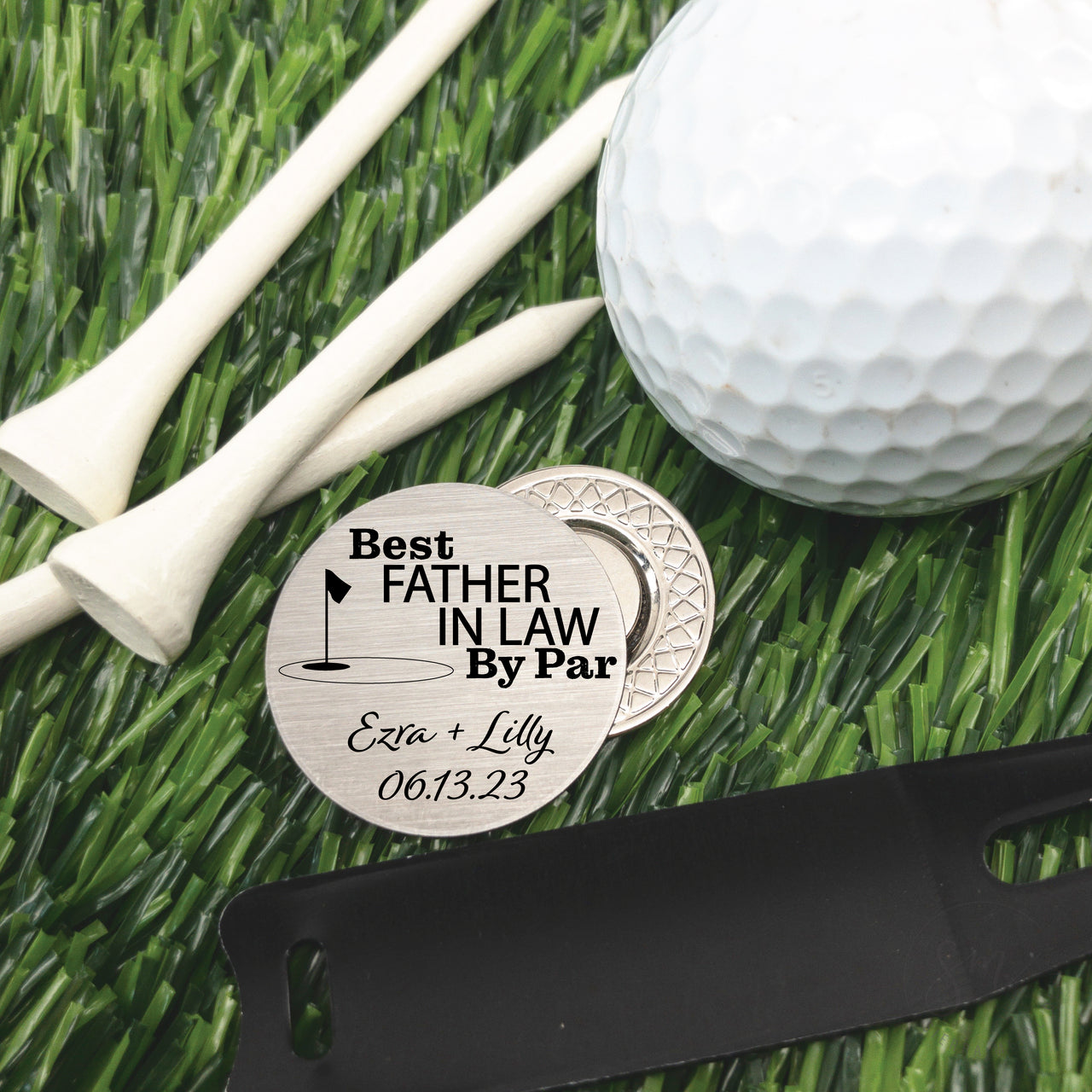 Best Father In Law By Par Golf Ball Marker