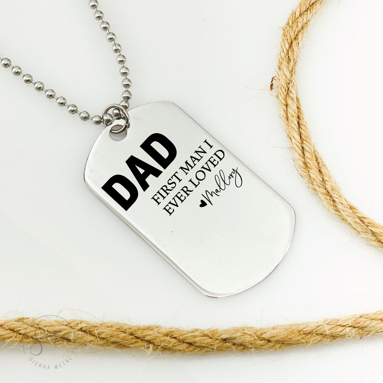 Dog Tag First Man I Ever Loved Necklace