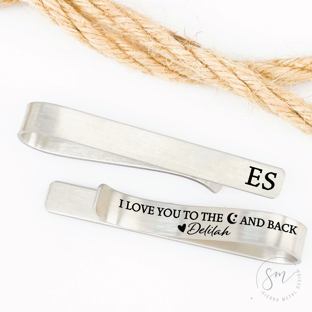 I Love You To The Moon And Back Tie Clip